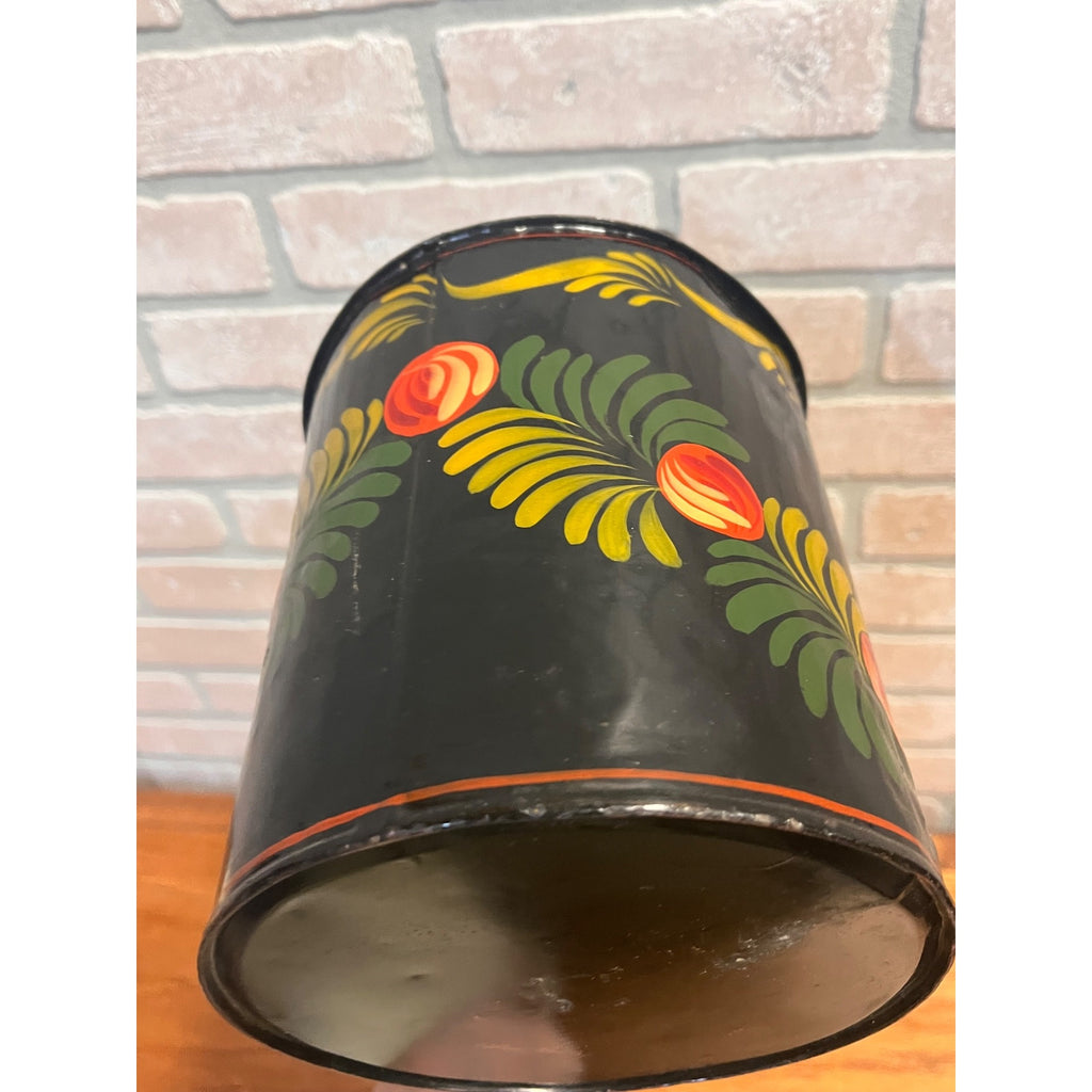 Vintage Hand Painted Kerosene Gas Metal Can w/ Handle Signed AAFA Helen Reilly