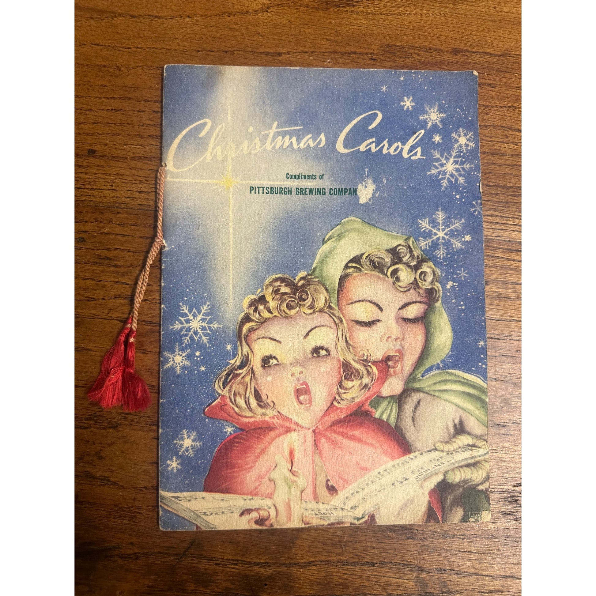 Vintage Christmas Carol Song Booklet Advertising Pittsburgh Brewing Company