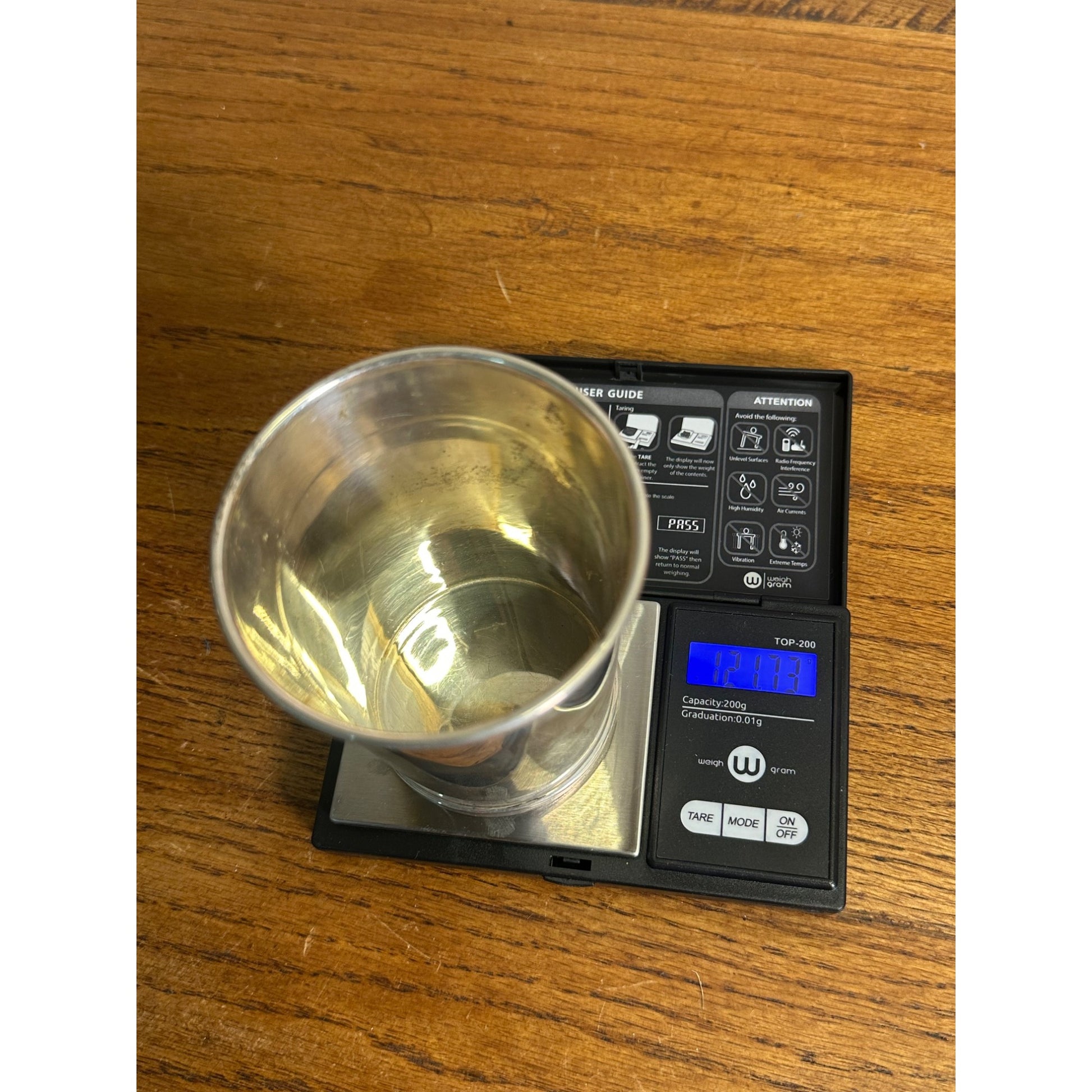 Pair International Sterling Silver 101 25 Mint Julep Cups No Mono - 252.15 g Scrap