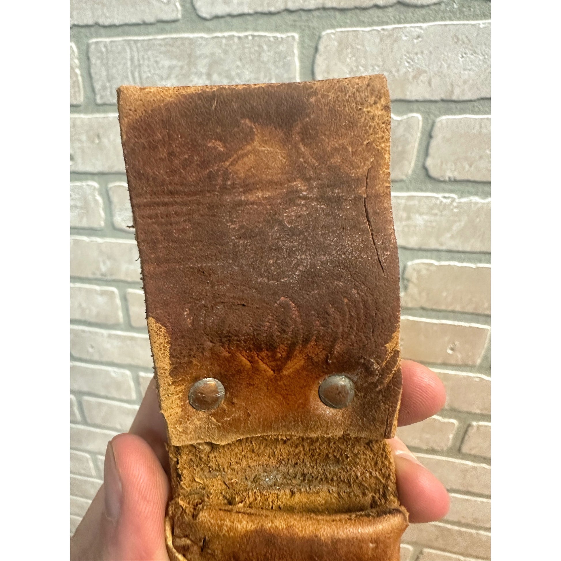 Vintage 1910s Harley Davidson Early Rider's Leather Knife Sheath Live to Ride Skull