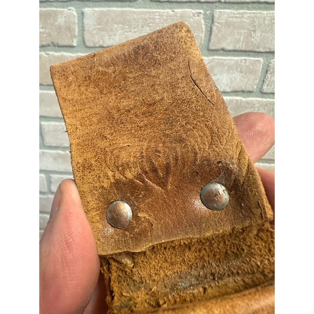Vintage 1910s Harley Davidson Early Rider's Leather Knife Sheath Live to Ride Skull
