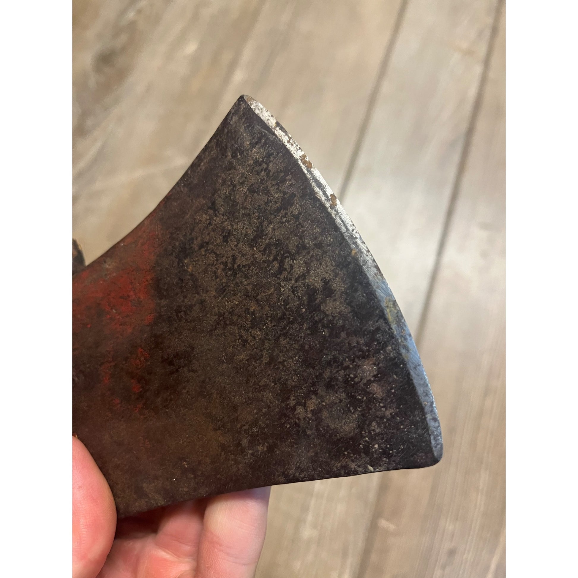 Vintage Single Bit Axe Head 2lb 6oz Unbranded 4" Edge Red Paint