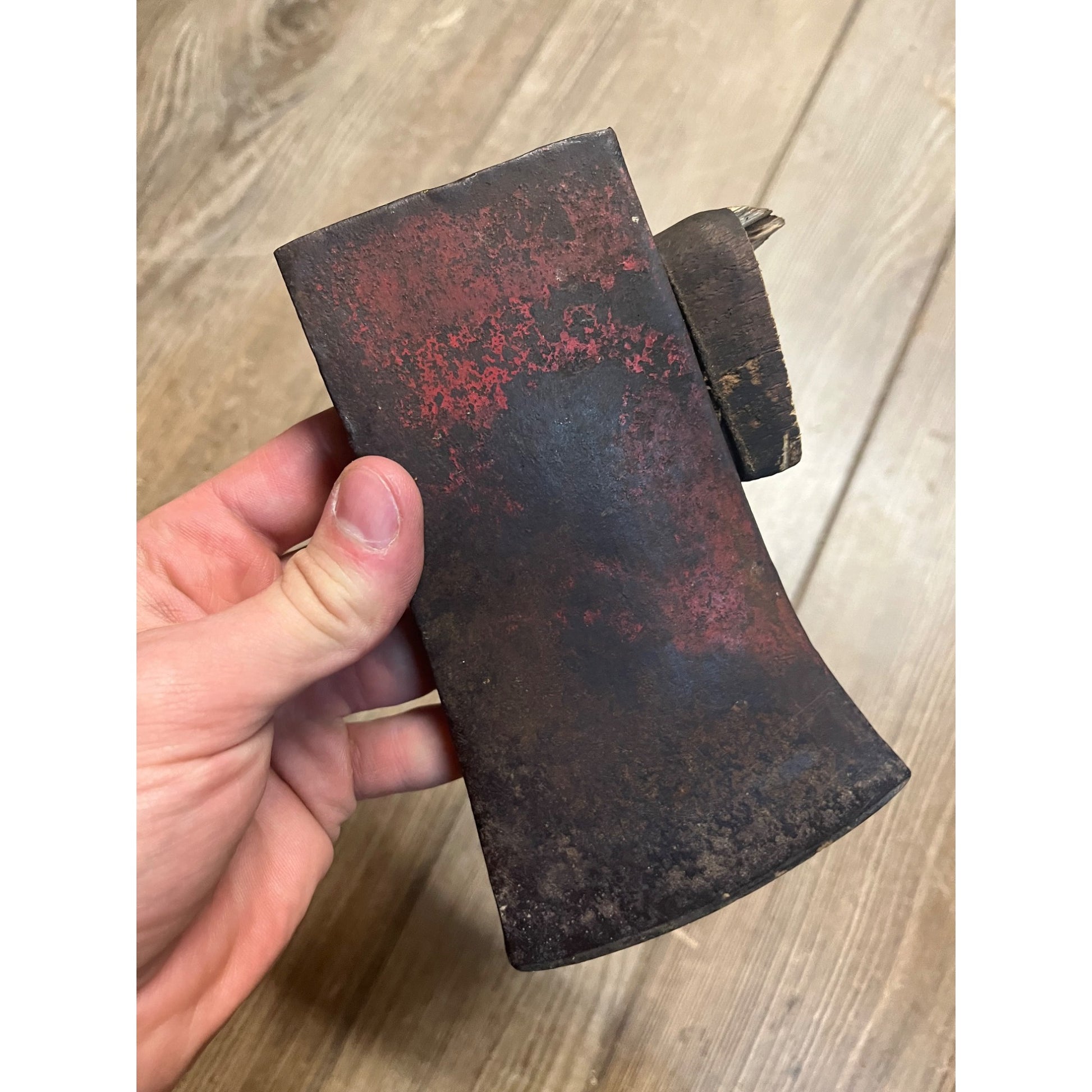 Vintage Single Bit Axe Head 2lb 6oz Unbranded 4" Edge Red Paint