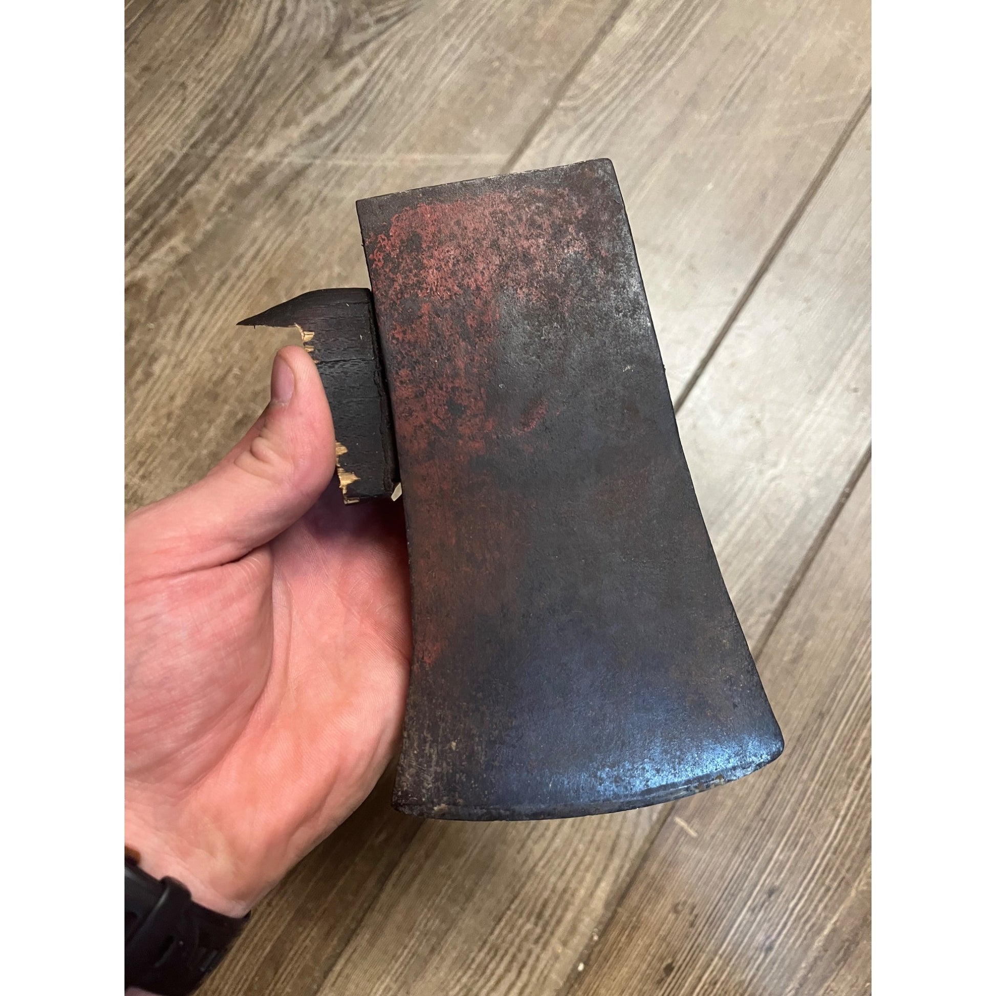Vintage Single Bit Axe Head 2lb 6oz Unbranded 4" Edge Red Paint