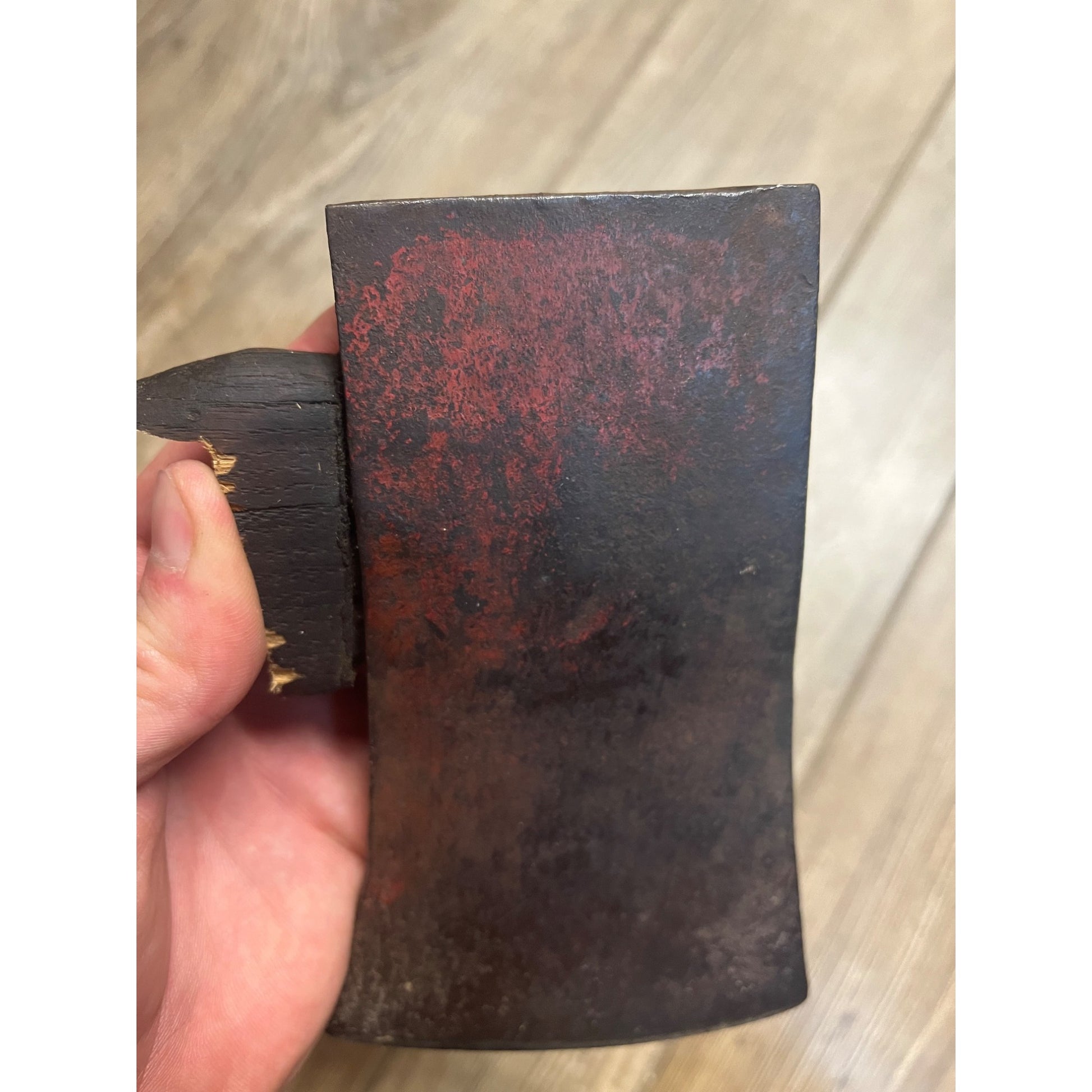 Vintage Single Bit Axe Head 2lb 6oz Unbranded 4" Edge Red Paint
