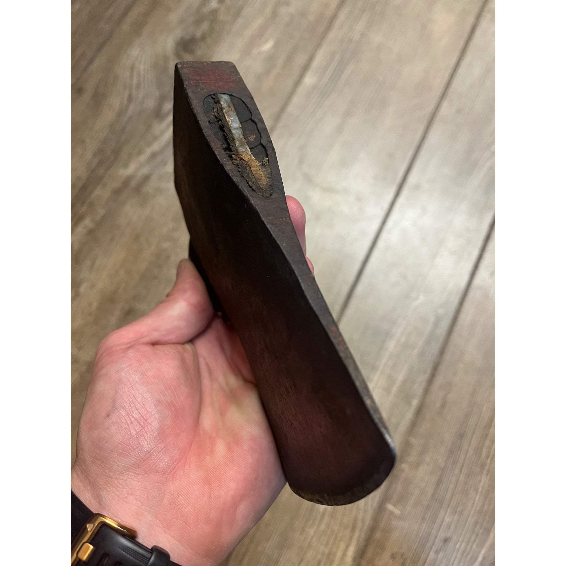 Vintage Single Bit Axe Head 2lb 6oz Unbranded 4" Edge Red Paint