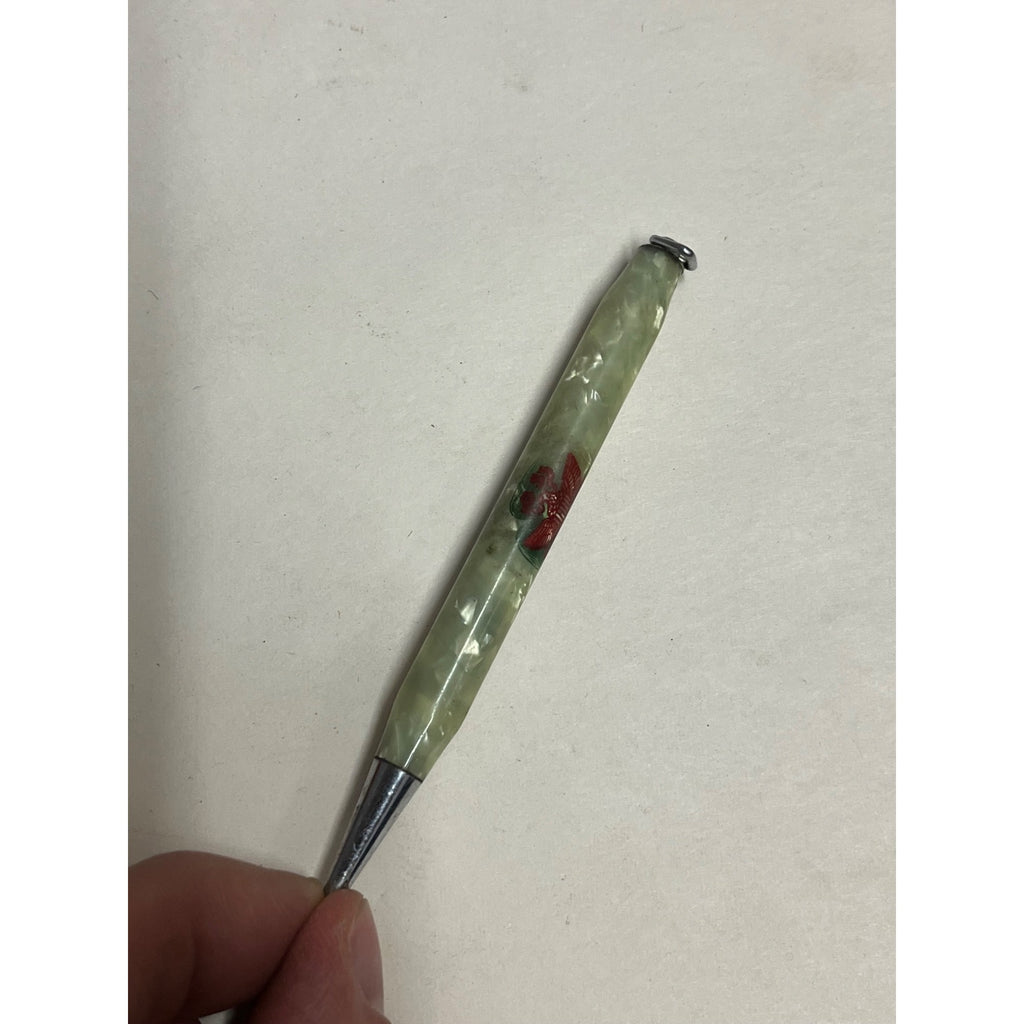 Vintage Mechanical Girl Scout Brownie Pencil GS Eagle Logo Marble White