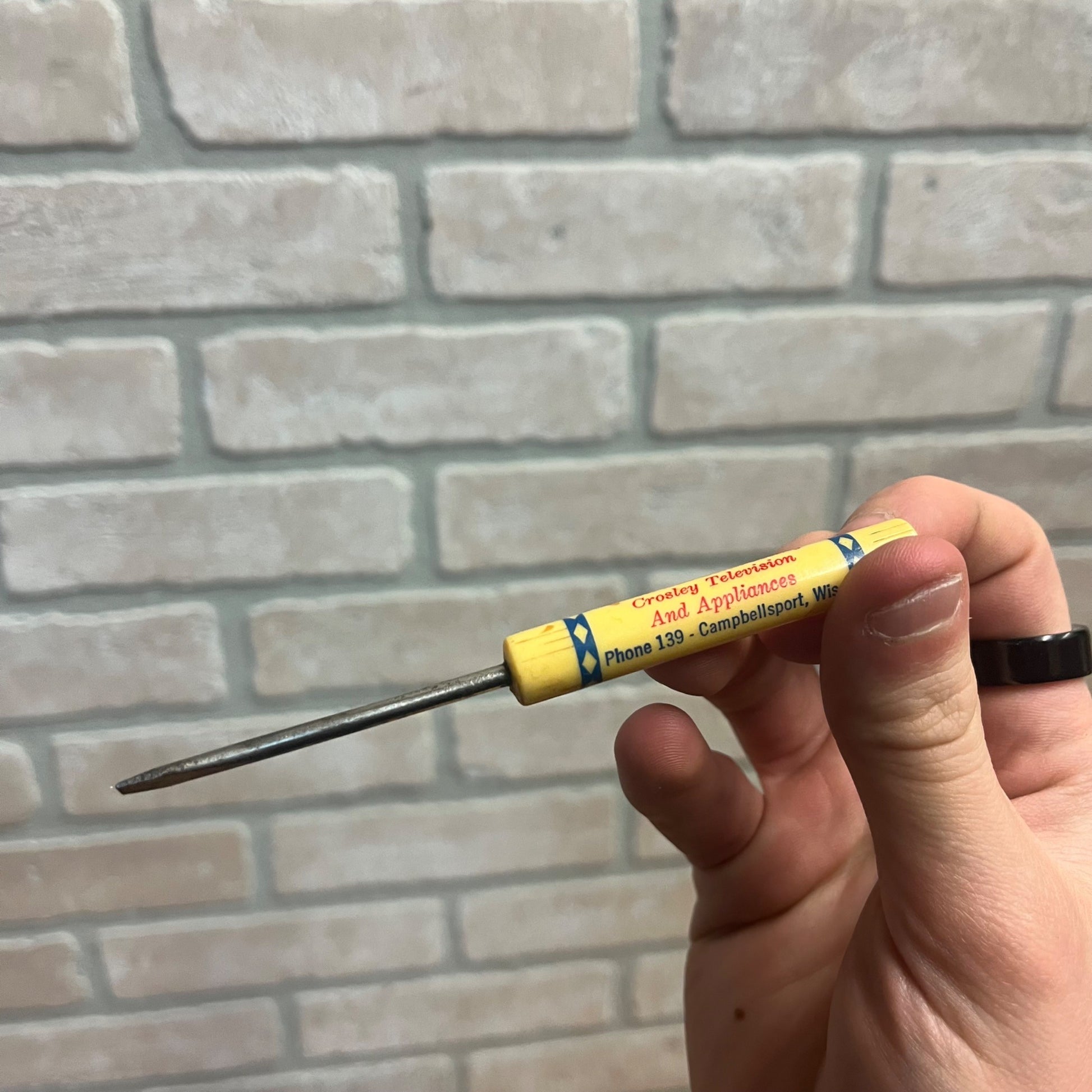 Vintage Luckow Electric Service Advertising Screwdriver - Campbellsport Wisconsin