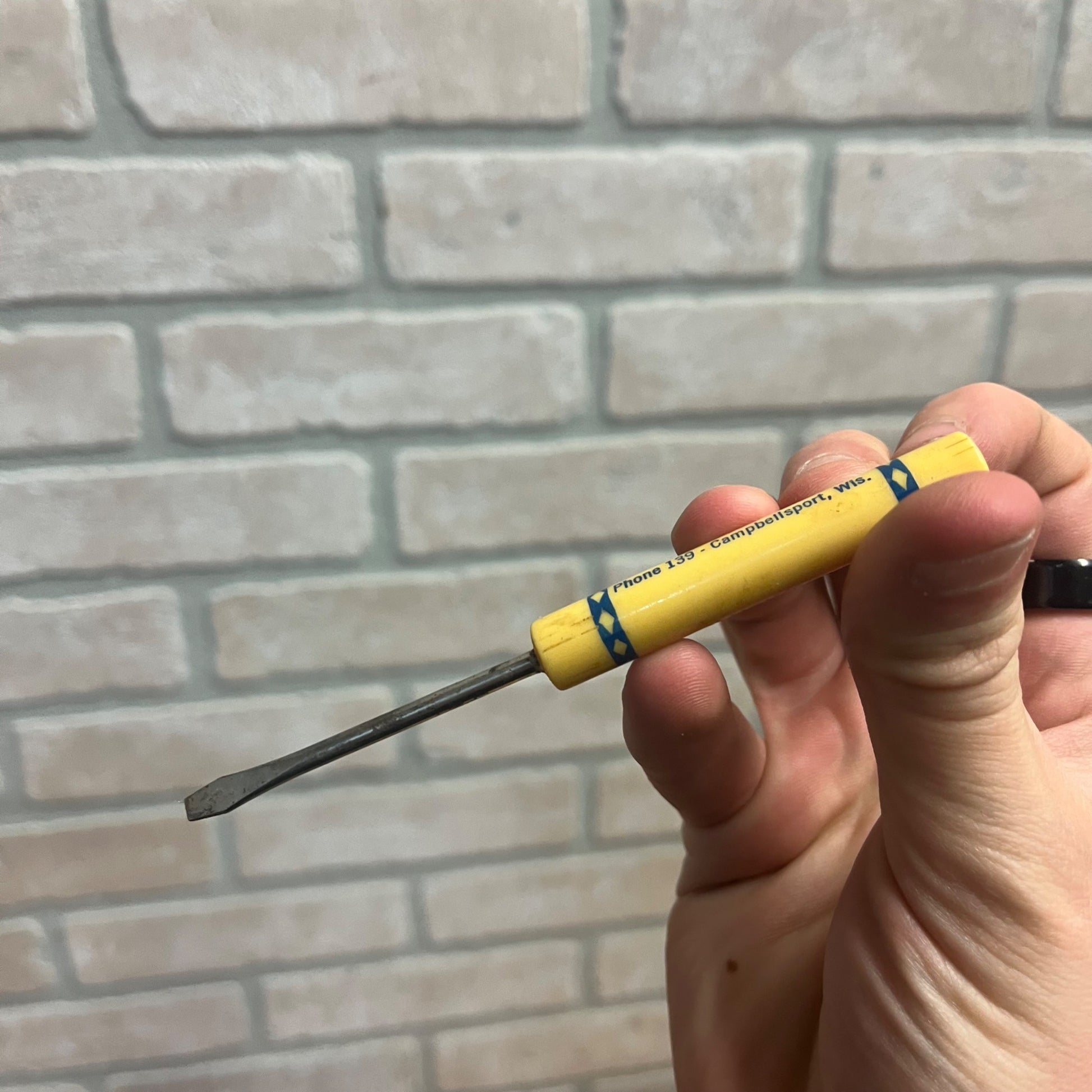 Vintage Luckow Electric Service Advertising Screwdriver - Campbellsport Wisconsin