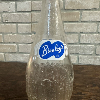 Bireley's Bireleys 24 oz Blue Logo Soda Pop Juice Bottle Embossed Large Version