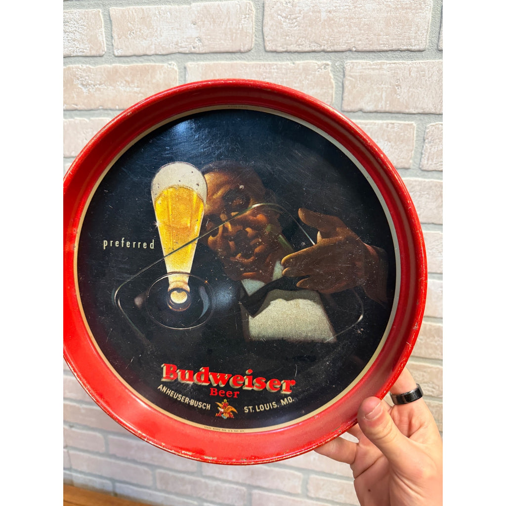 Vintage Budweiser Preferred Beer Tray 1950s Anheuser Busch St. Louis MO 11"