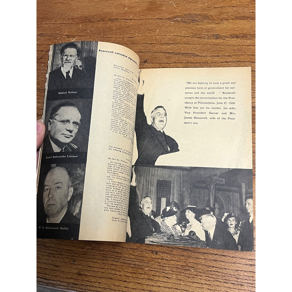 Roosevelt Album 150 Photographs 1945 Paper Magazine Style Book