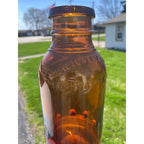 Antique Milwaukee Pickle Fruit Jar 9.75" Advertising Wauwatosa Wisconsin Bottle Amber