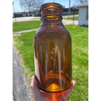 Antique Milwaukee Pickle Fruit Jar 9.75" Advertising Wauwatosa Wisconsin Bottle Amber
