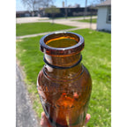 Antique Milwaukee Pickle Fruit Jar 9.75" Advertising Wauwatosa Wisconsin Bottle Amber