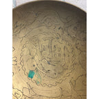 Vintage Chinese Engraved Brass Bowls Asian China Export Dragon Design - Pair (2)