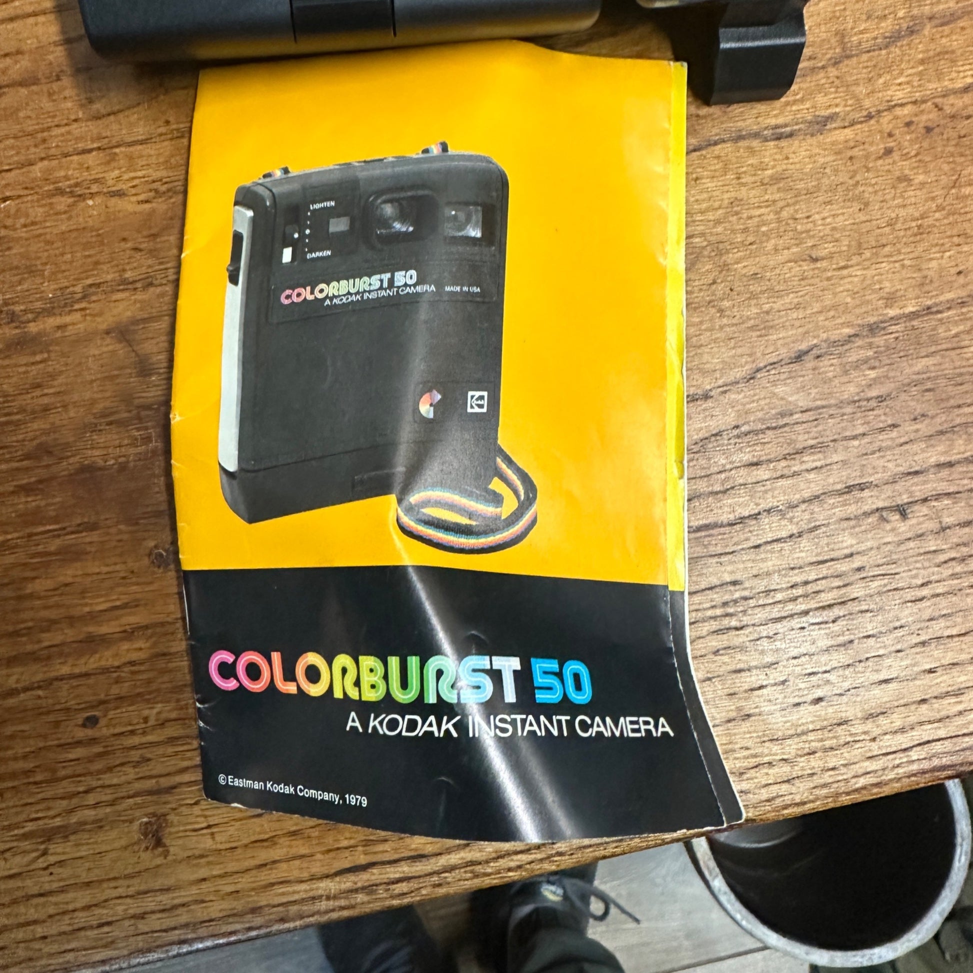 Kodak Polaroid Camera Colorburst 50 Instant Film Retro w/ Flash Manual