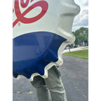 Original 1963 Pepsi Cola Tin Advertising Bottle Cap Button Sign Stout Vintage