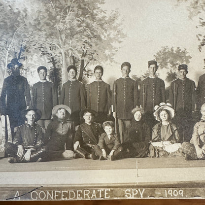 c1909 A Confederate Spy School Play Civil War RPPC Postcard Antique Vintage