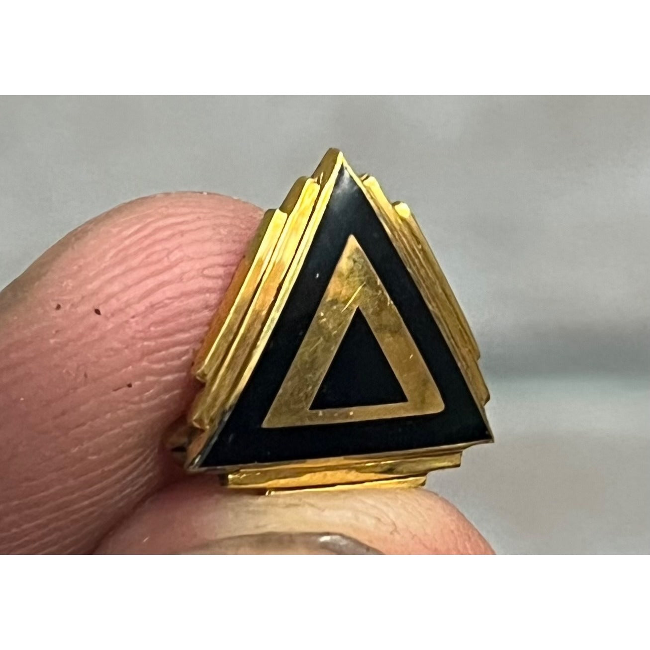 Vintage Delphian Society Education for Women Sorority 1/10th 10K Gold Lapel Pin