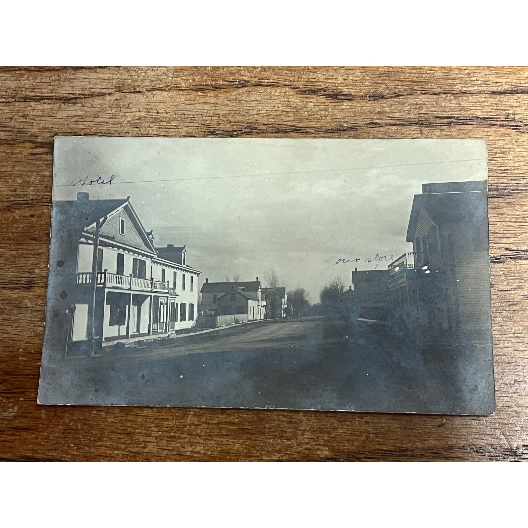 RARE Vintage 1907 Kampsville Illinois IL Main Street View RPPC Postcard Photo