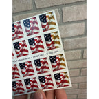 2002 American USA Flag Stamps Sheet Coil Group Missing Color Misprint