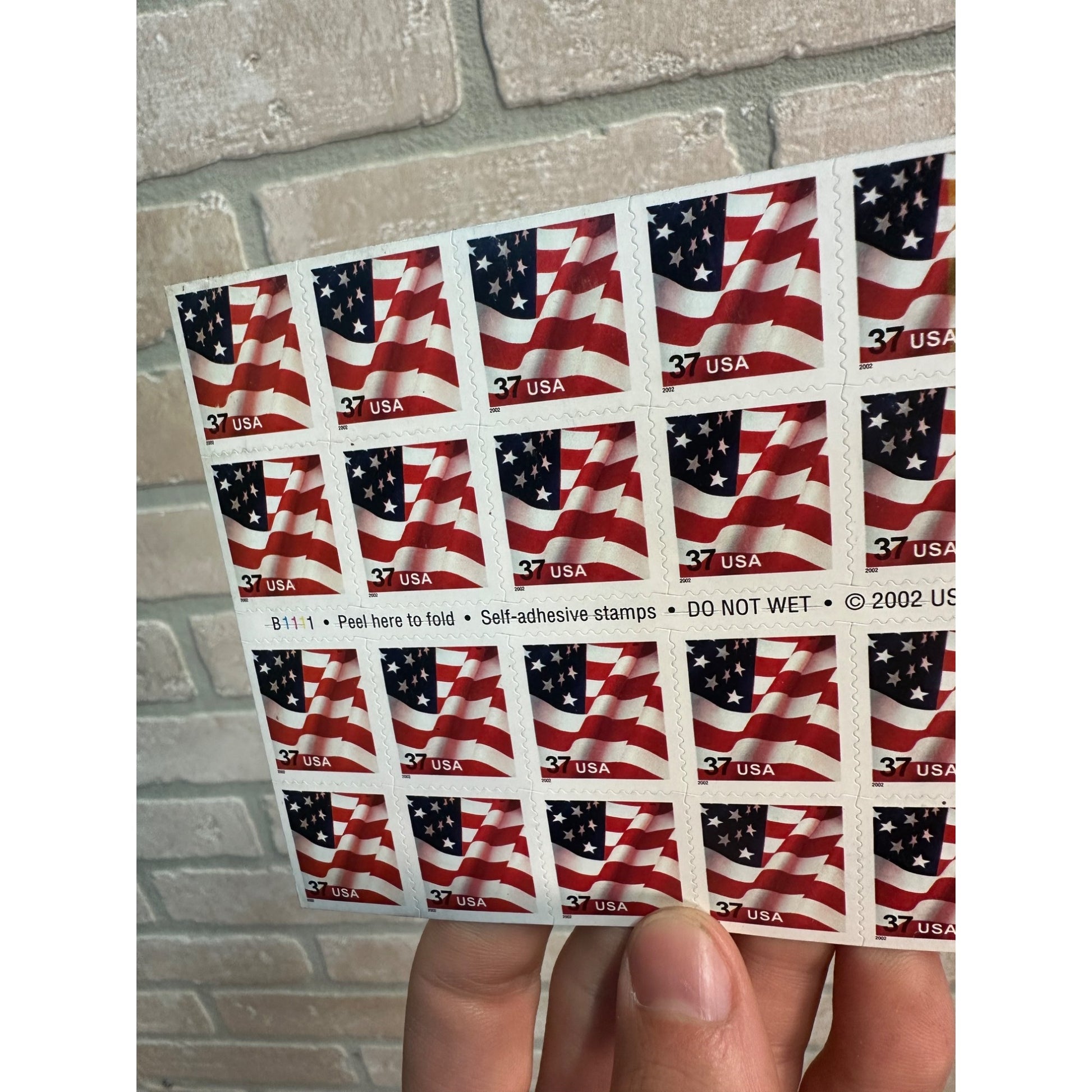 2002 American USA Flag Stamps Sheet Coil Group Missing Color Misprint
