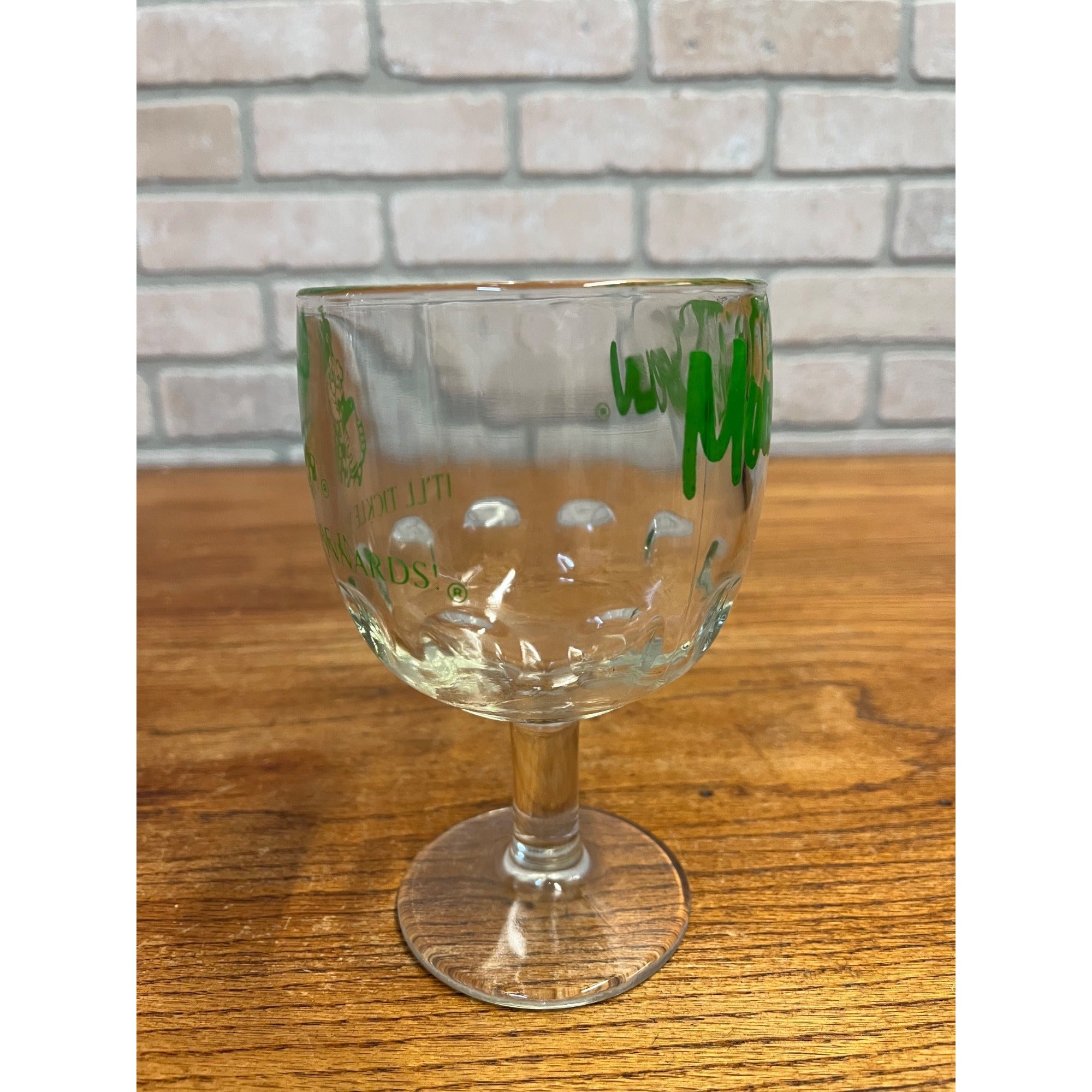 Vintage Mountain Dew Glass Stemmed Footed Goblet “It’ll Tickle Yore Innards”
