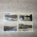(4) Scenes Near Waukbeka Wis Postcards RPPC Photos River Frednonia Winter 1908