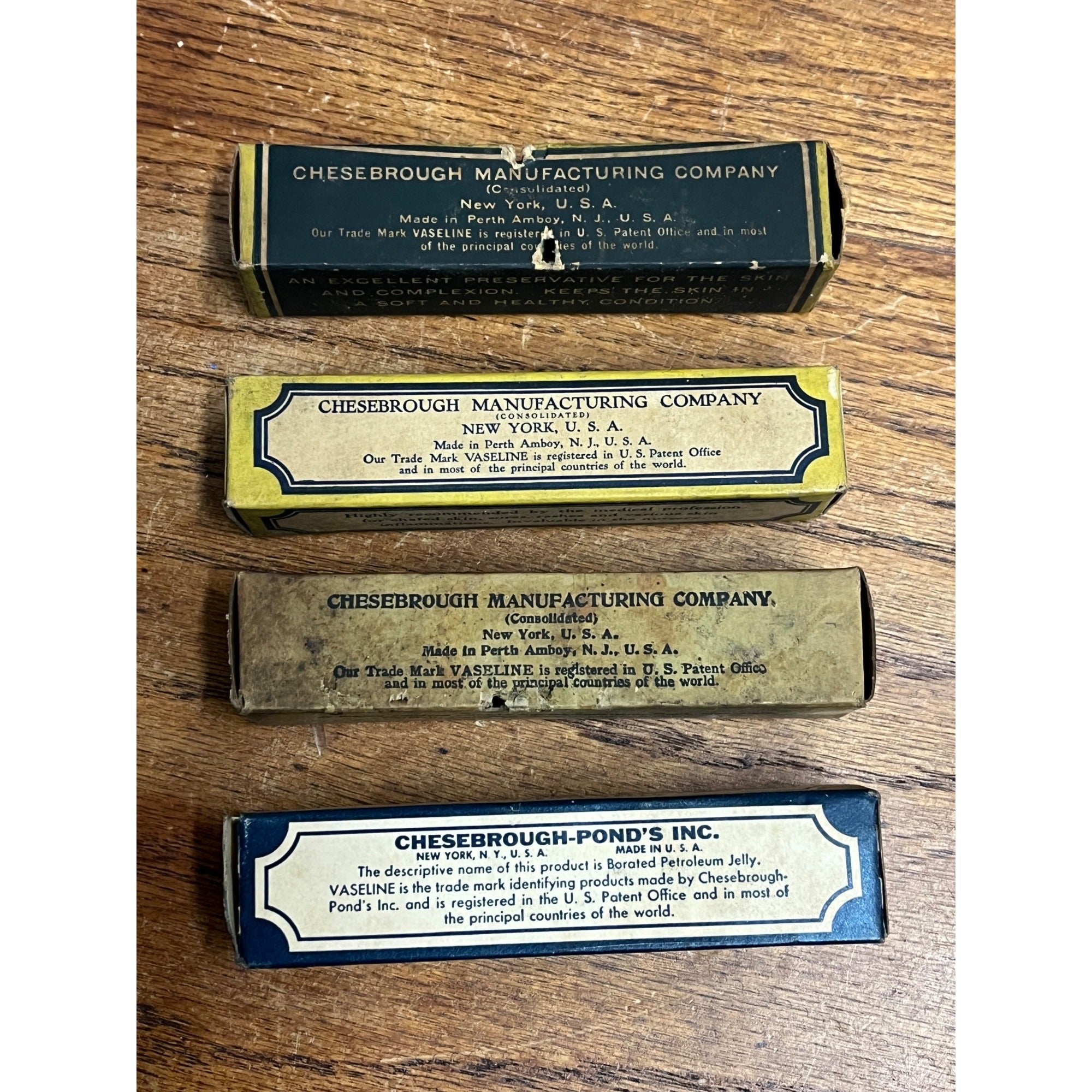 Vintage 1930s-50s Vaseline Petroleum Jelly Tubes & Boxes Lot Chesebrough-Pond's