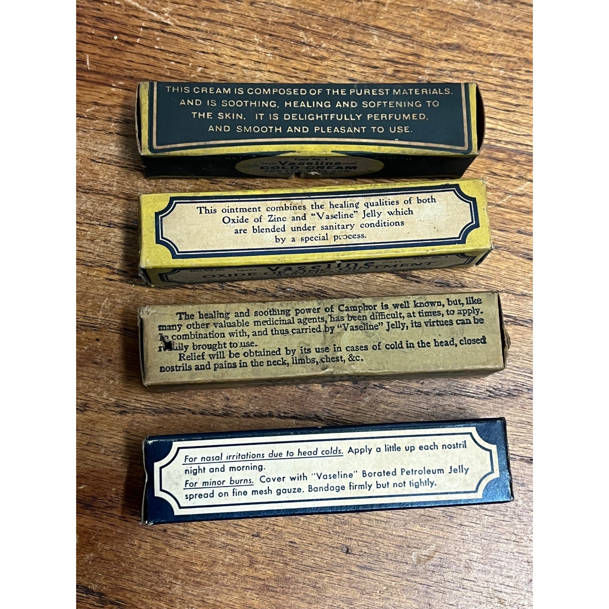 Vintage 1930s-50s Vaseline Petroleum Jelly Tubes & Boxes Lot Chesebrough-Pond's