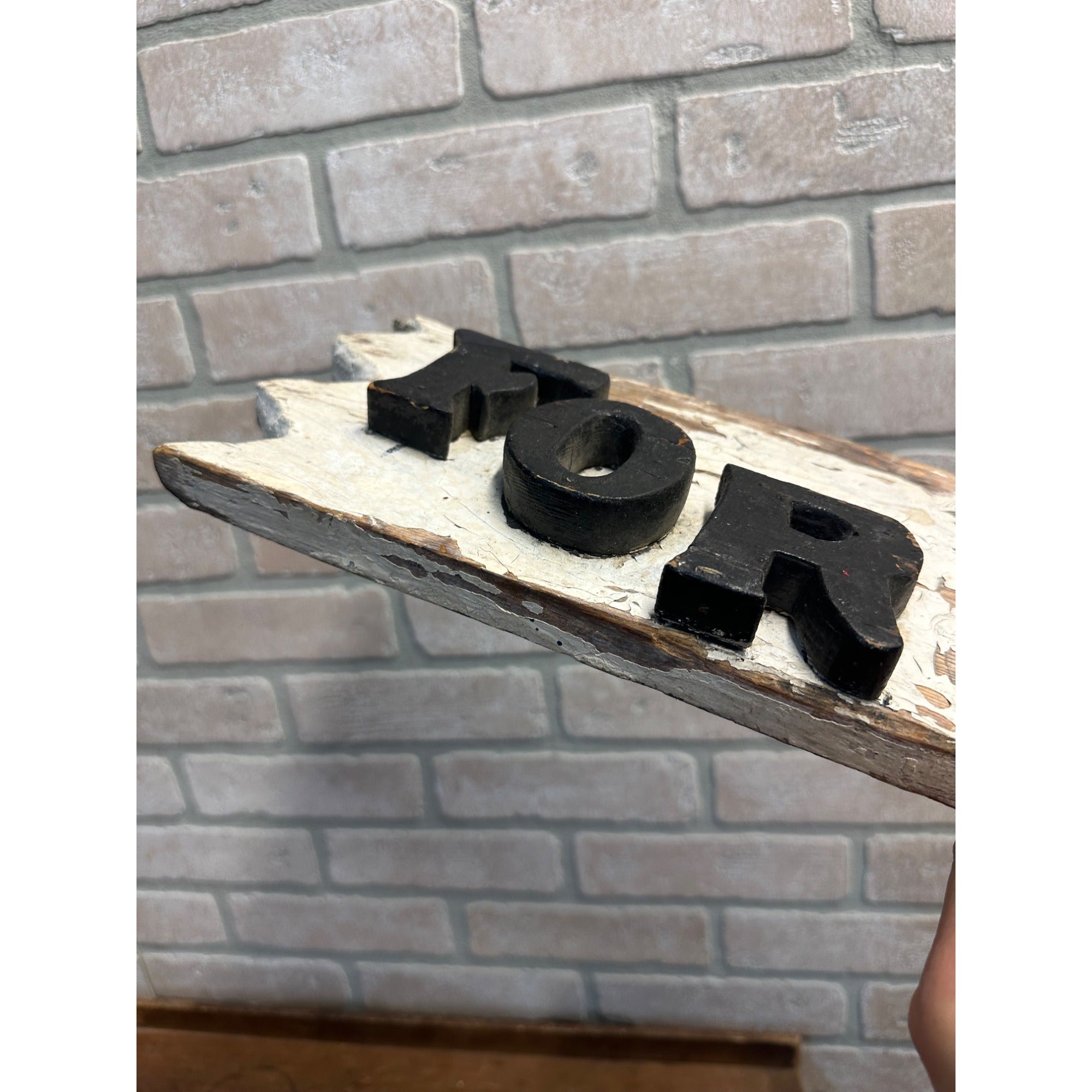 Vintage "For Sale" Wooden Painted Handmade Folk Art Advertising Trade Sign