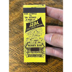 Vintage Unstruck Matchbook Advertising - Herb's Bar - Oshkosh, Wis.