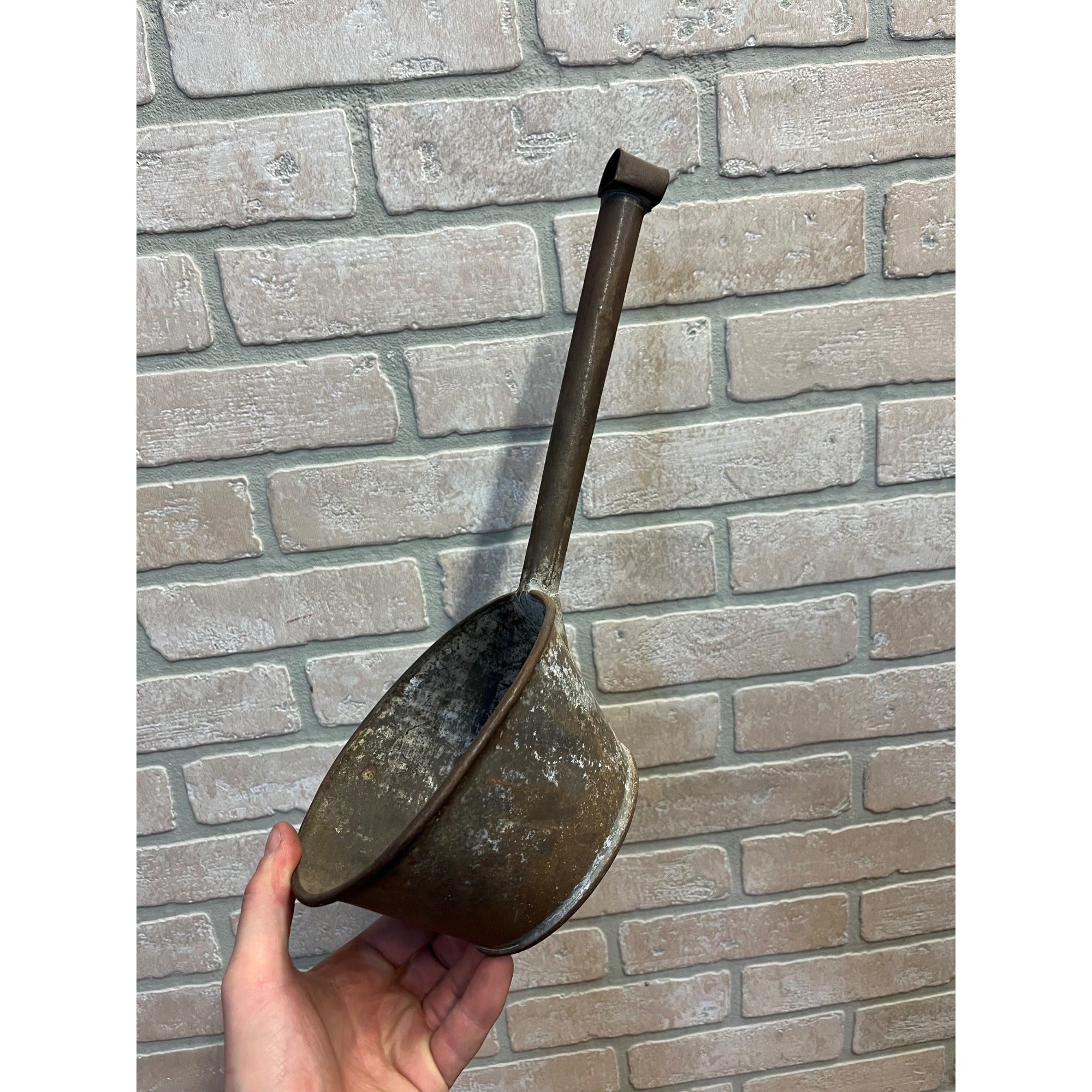 Antique Primitive 19th c. Tin Ladle Scoop Kitchen Utensil Farmhouse