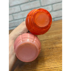 Vintage Euclid Coffee Grenade Style Salt Pepper Shakers Ornage / Pink