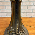 Antique Bronze Table Lamp Base Art Nouveau / Victorian Floral 30"