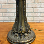 Antique Bronze Table Lamp Base Art Nouveau / Victorian Floral 30"