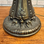 Antique Bronze Table Lamp Base Art Nouveau / Victorian Floral 30"