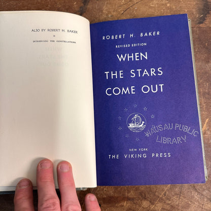 Vintage 1966 "When the Stars Come Out" Hardcover Book Astrology Zodiac Moon - Baker