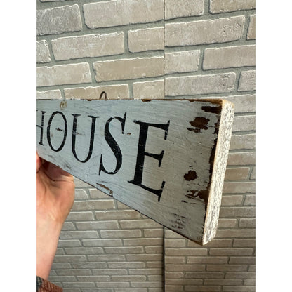 Vintage Beach House & Nantucket Fish & Lobster Co. Advertising Wooden Trade Signs