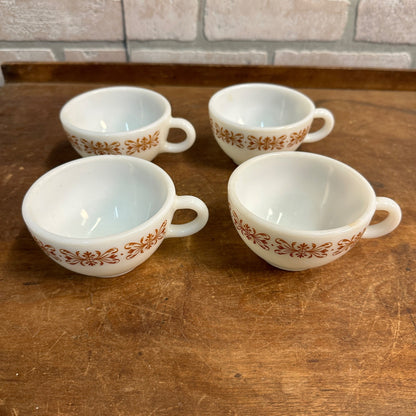 (4) Retro Waffle House Decor Restaurant Ware Corning Ware Tea Coffee Cups 701-11