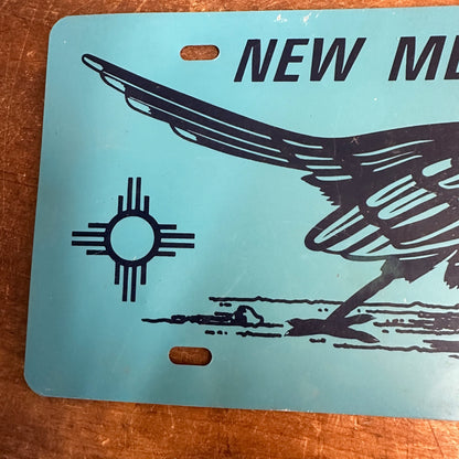 Vintage 1950s New Mexico Roadrunner State Booster License Plate Metal