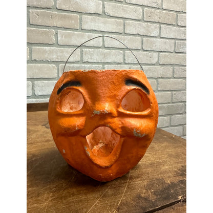 Vintage Halloween Paper Mache Pulp Choir Boy Jack O Lantern JOL 5"