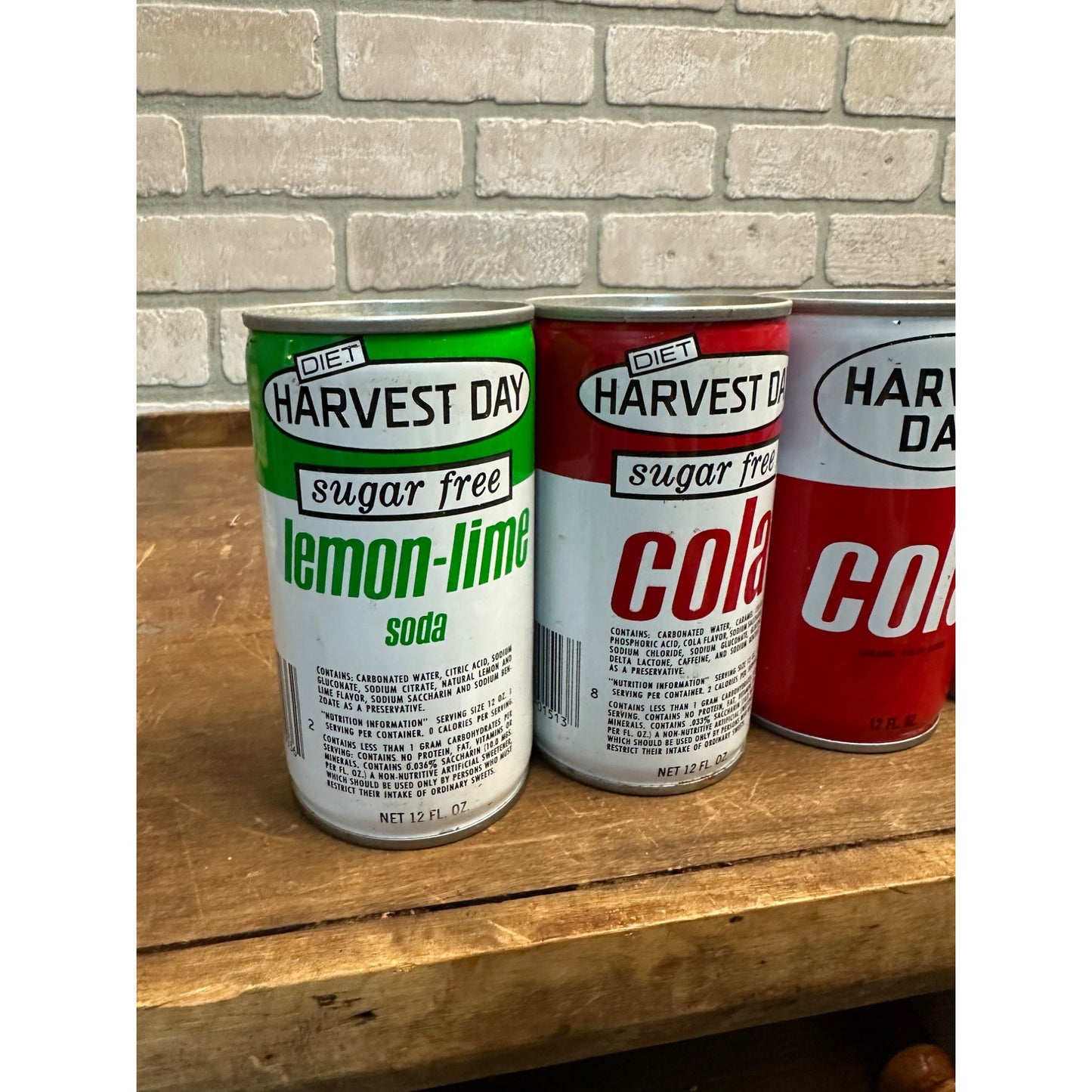 Vintage Lot (5) Harvest Day Soda Pop Cans Straight Steel Pull Tab Cola Orange ++