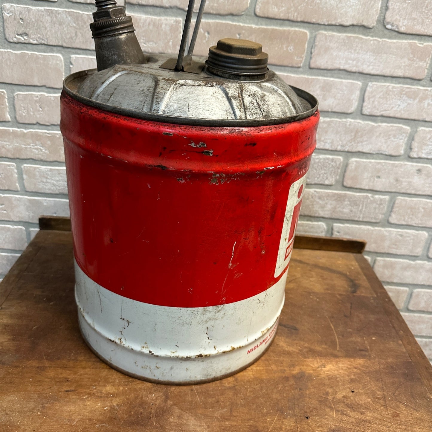 Vintage Midland Cooperatives Inc 5 Gallon Gas Oil Advertising Can Empty Minn