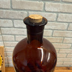 Antique Amber Glass Medicine Bottle w/ Label Fritzsche Brothers Oil of Cedarwood