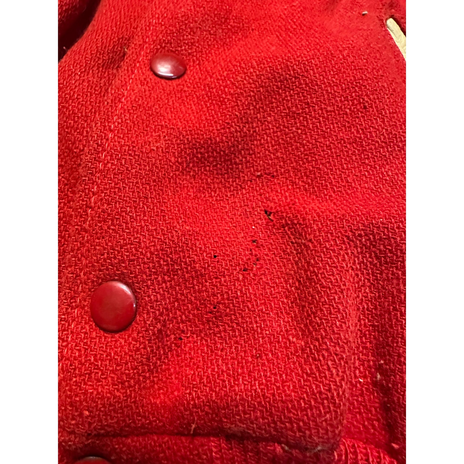 Vintage 50s Varsity Letterman Bomber Sports Jacket Red White Coat Retro Size 42