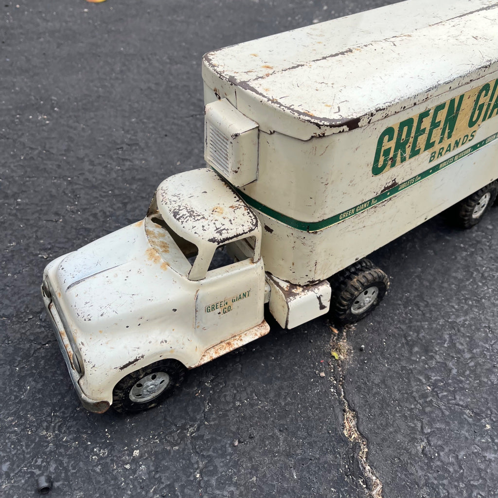 Vintage Tonka Green Giant Semi Truck Hauler Trailer Pressed Steel Toy
