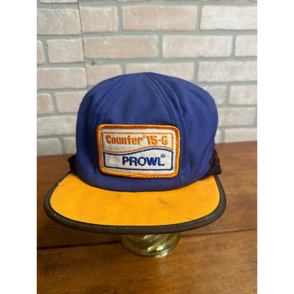 Vintage Yellow Blue Counter 15-C Prowl Agriculture Ag Farm hat Snapback Cap