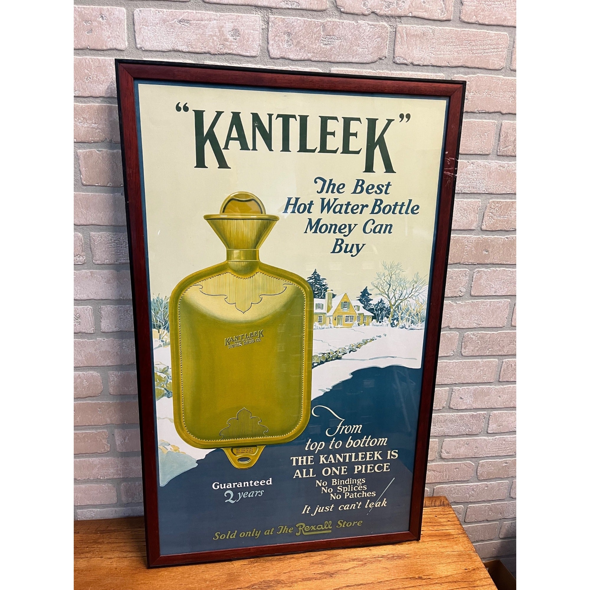 Vintage Kantleek Advertising Sign Poster Hot Water Bottle